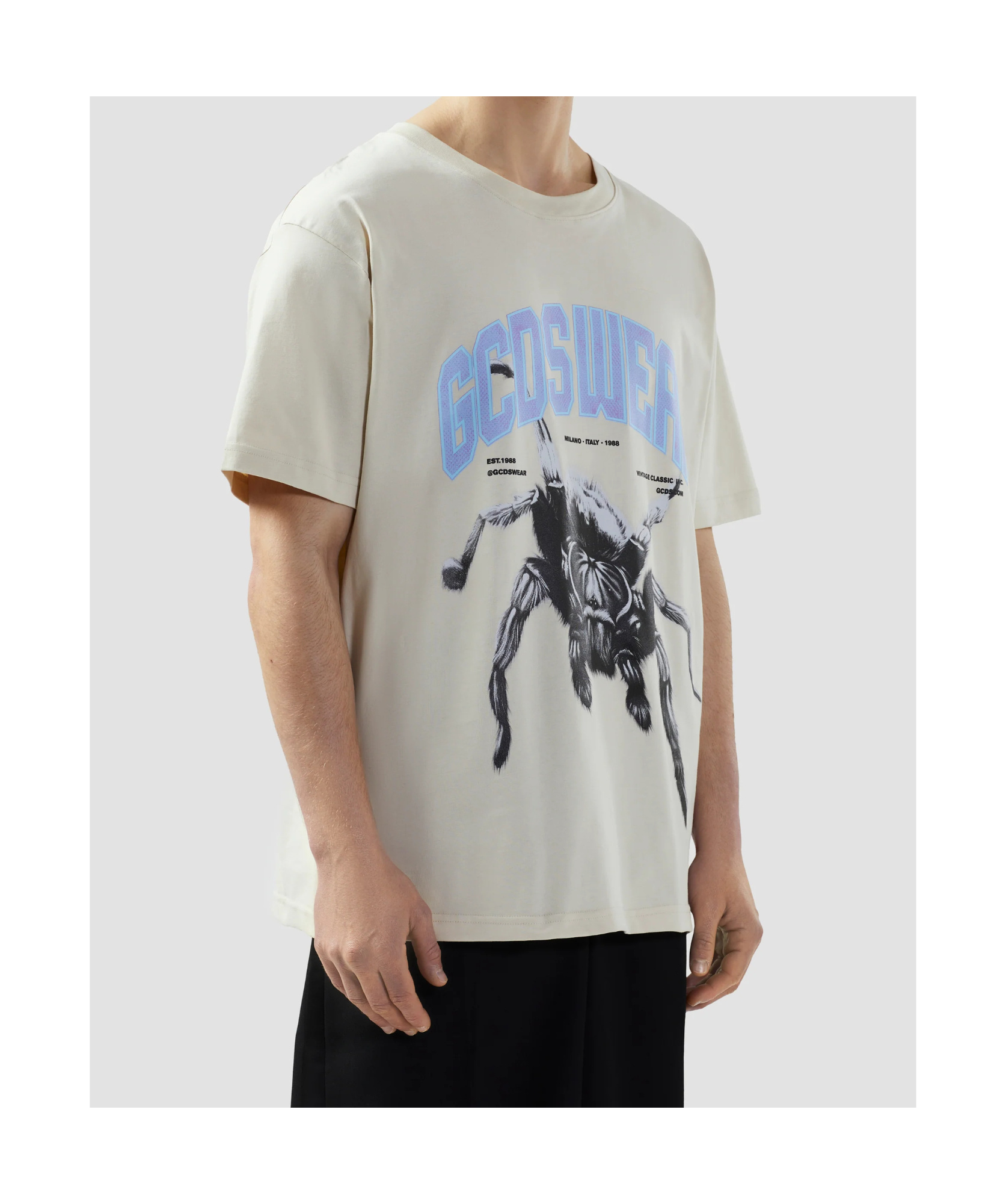Shop Gcds Wear Spider Oversize T-shirt In Bone