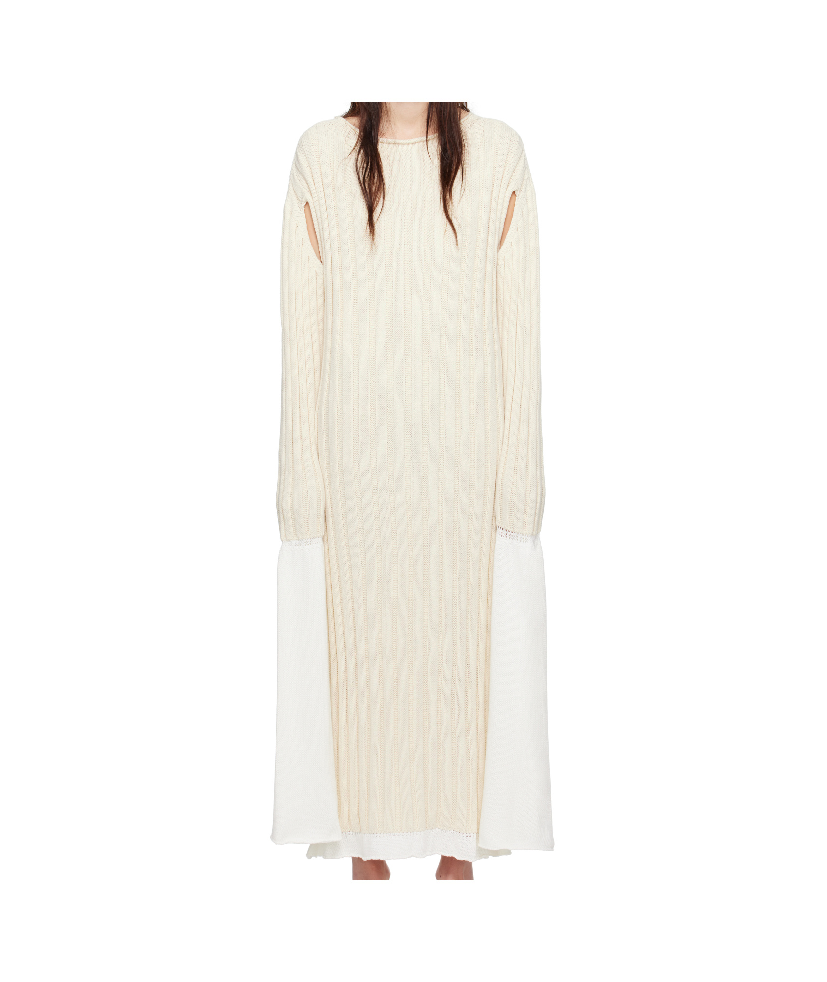 Issey Miyake Long-sleeved Dress In White