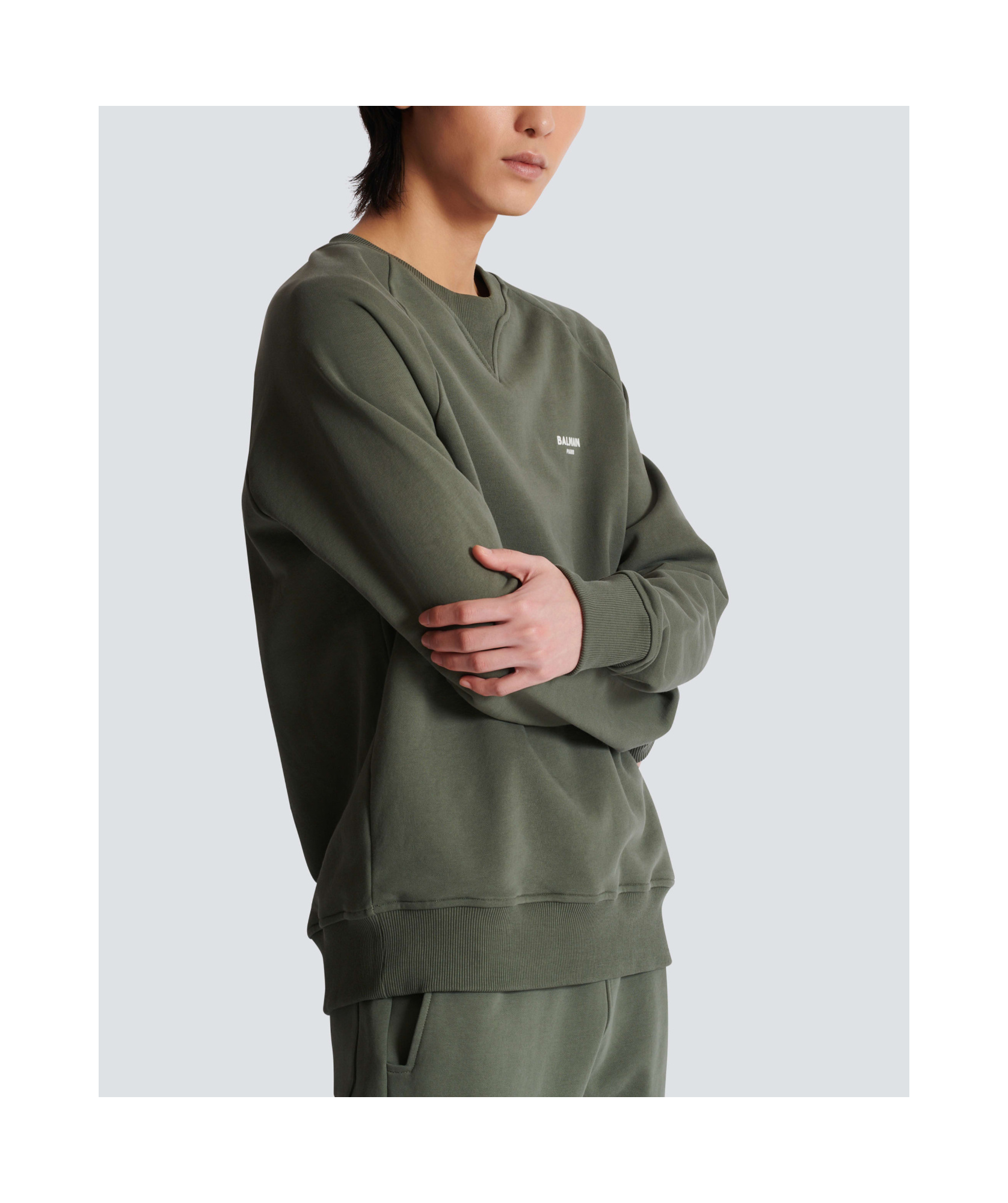 Shop Balmain Long-sleeved Sweater In Black