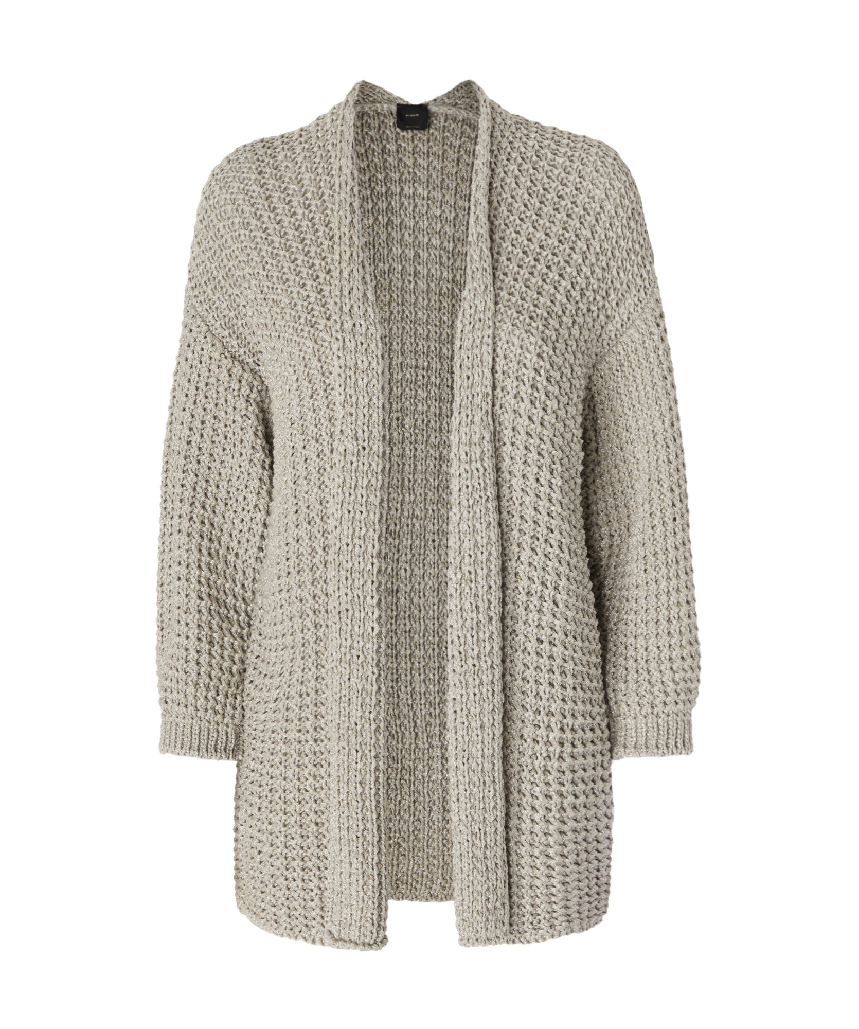 Pinko Long Sleeve Knitted Cardigan In Nude