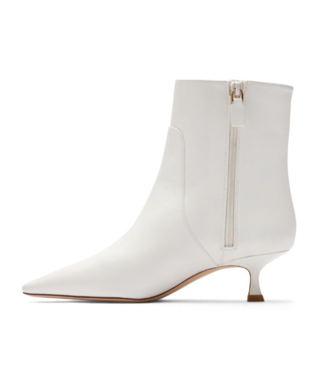 Stuart Weitzman 50mm Naomi Ankle Boots In White