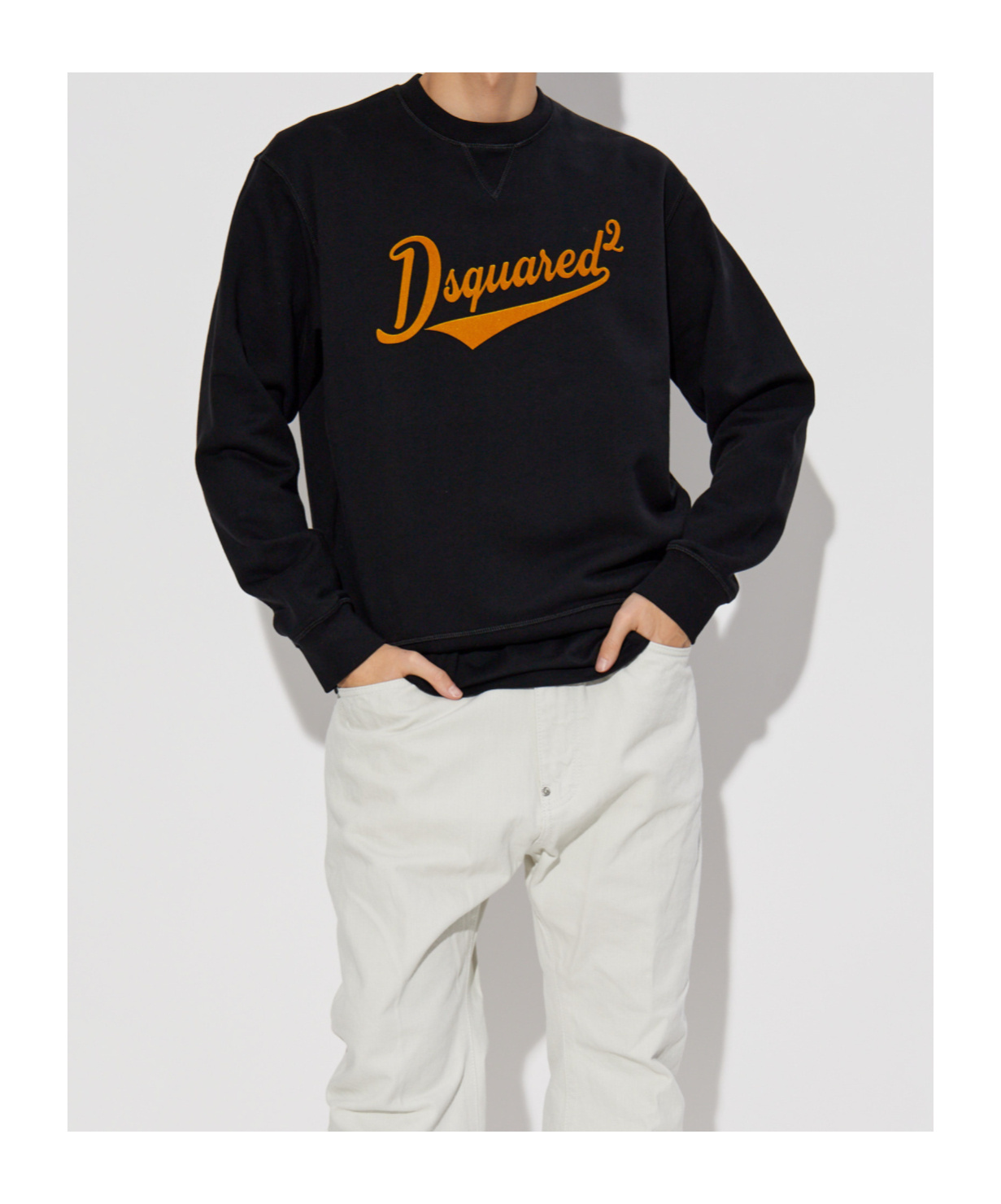 Dsquared2 Wool Pullover With Logo In Black