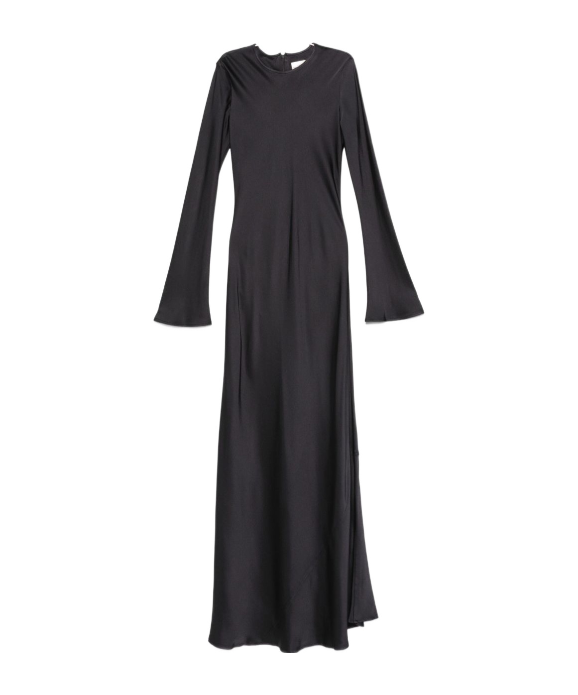 Semicouture Maxi Dress With Flared Cuffs And Sleeves In Black