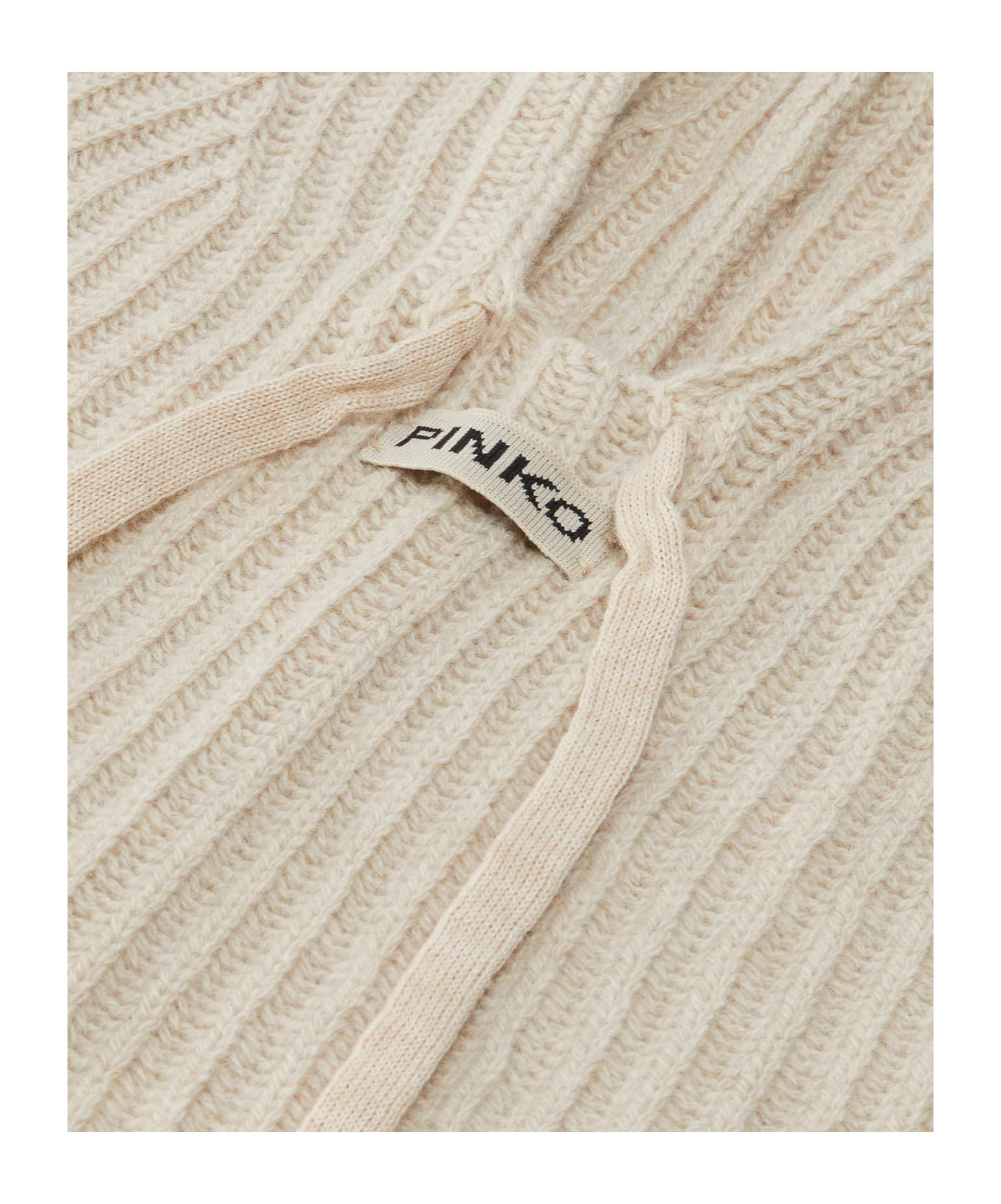 Pinko Ribbed-knit Balaclava In Nude