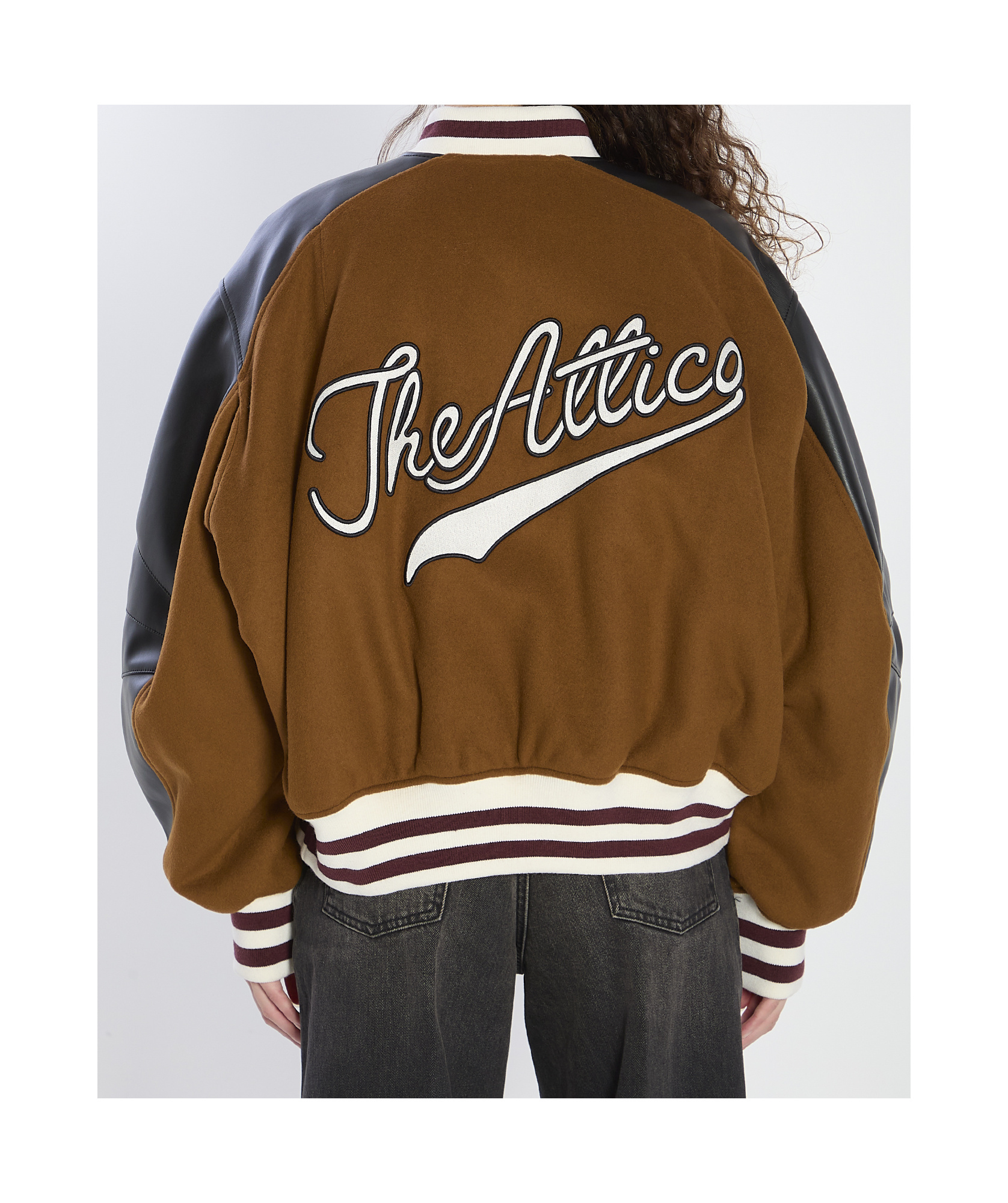 Attico Bomber Jacket Jackets Multicolor In Brown