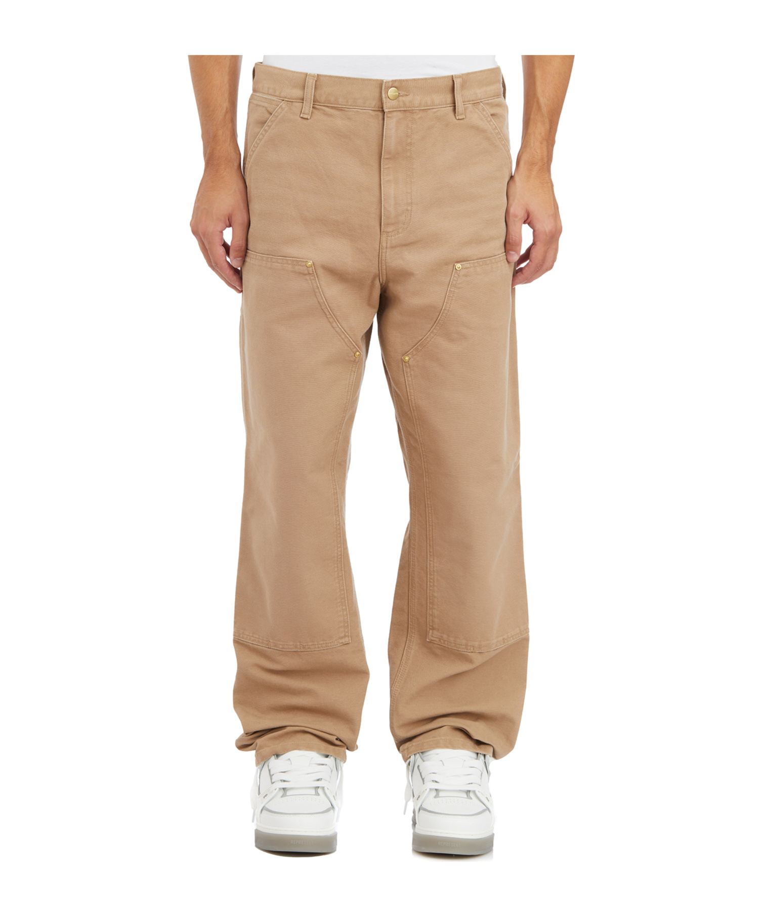Carhartt Wip Double Knee Trousers In Nude