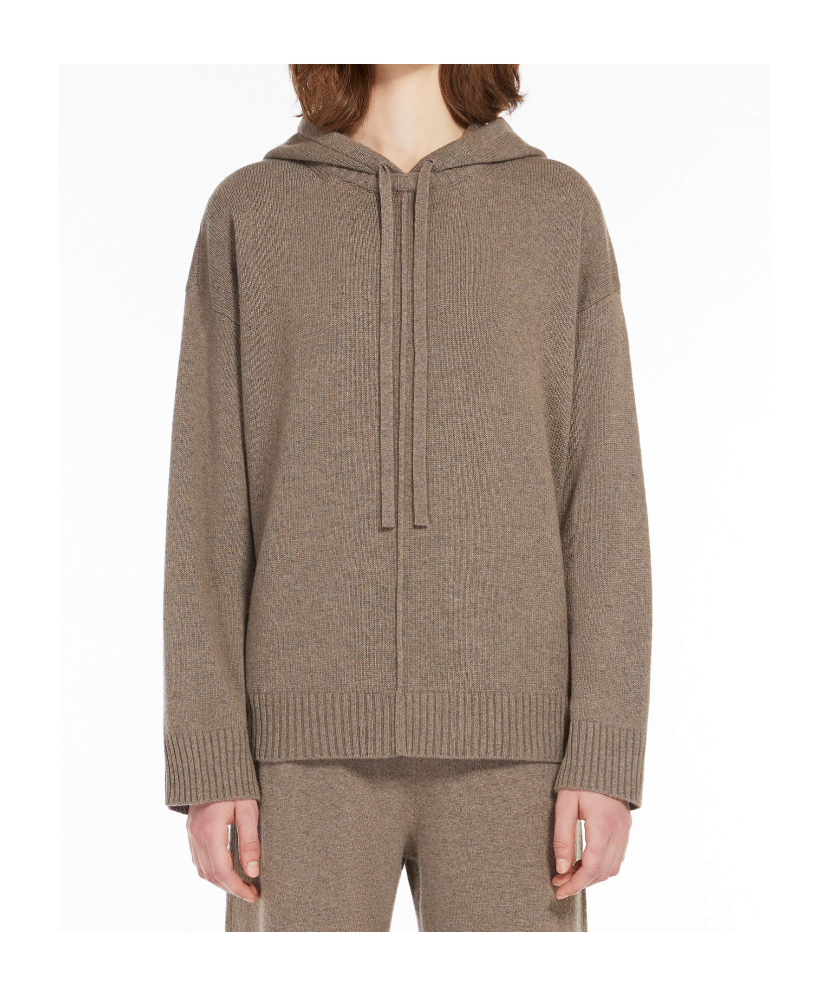 Weekend Max Mara Jerez Hooded Wool Blend Sweater In Gray