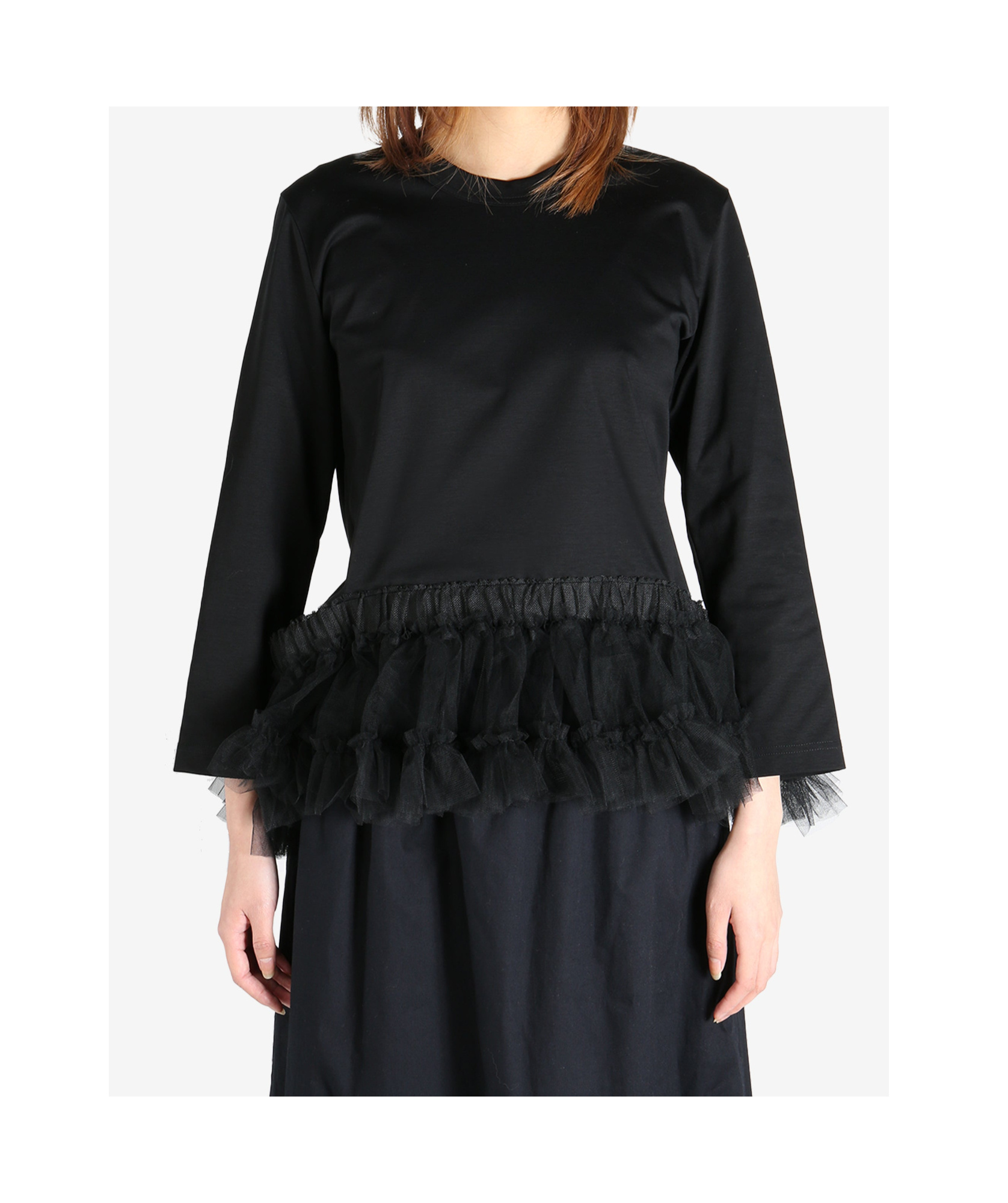COMME DES GARÇONS WAIST TULLE LONG-SLEEVED T-SHIRT
