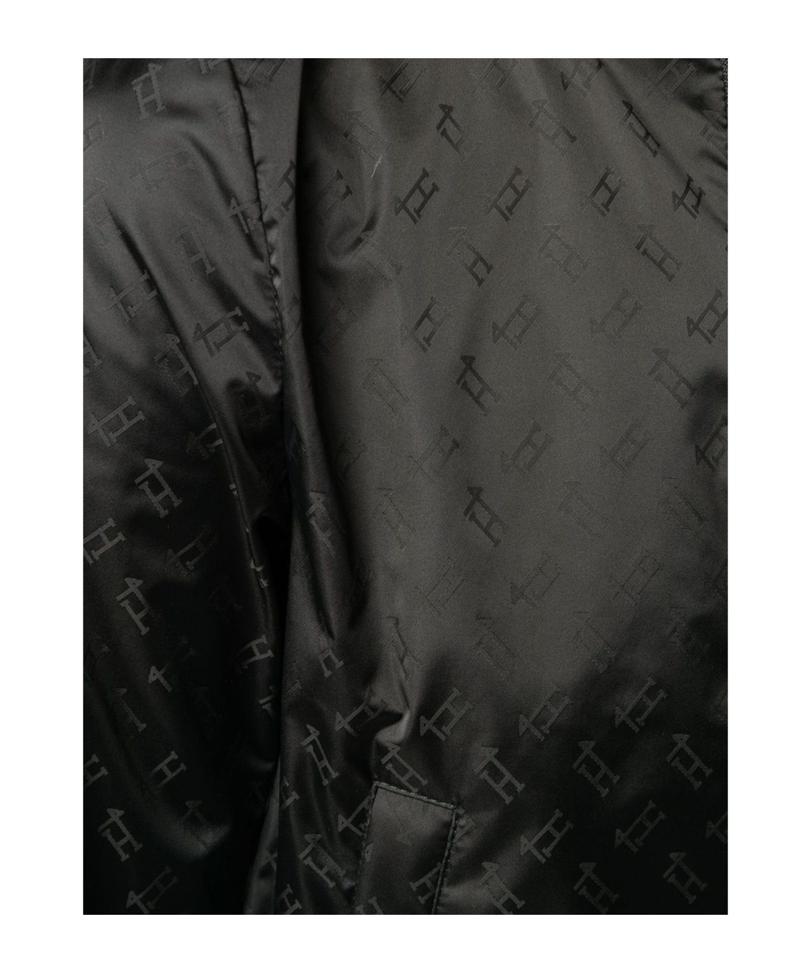 Herno Monogram-jacquard Bomber Jacket In Black