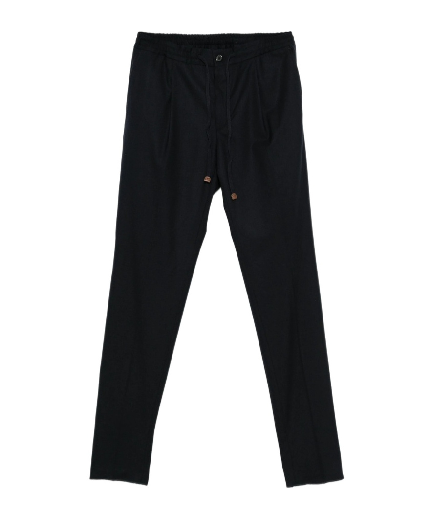 Incotex Drawstring Straight-leg Trousers In Black