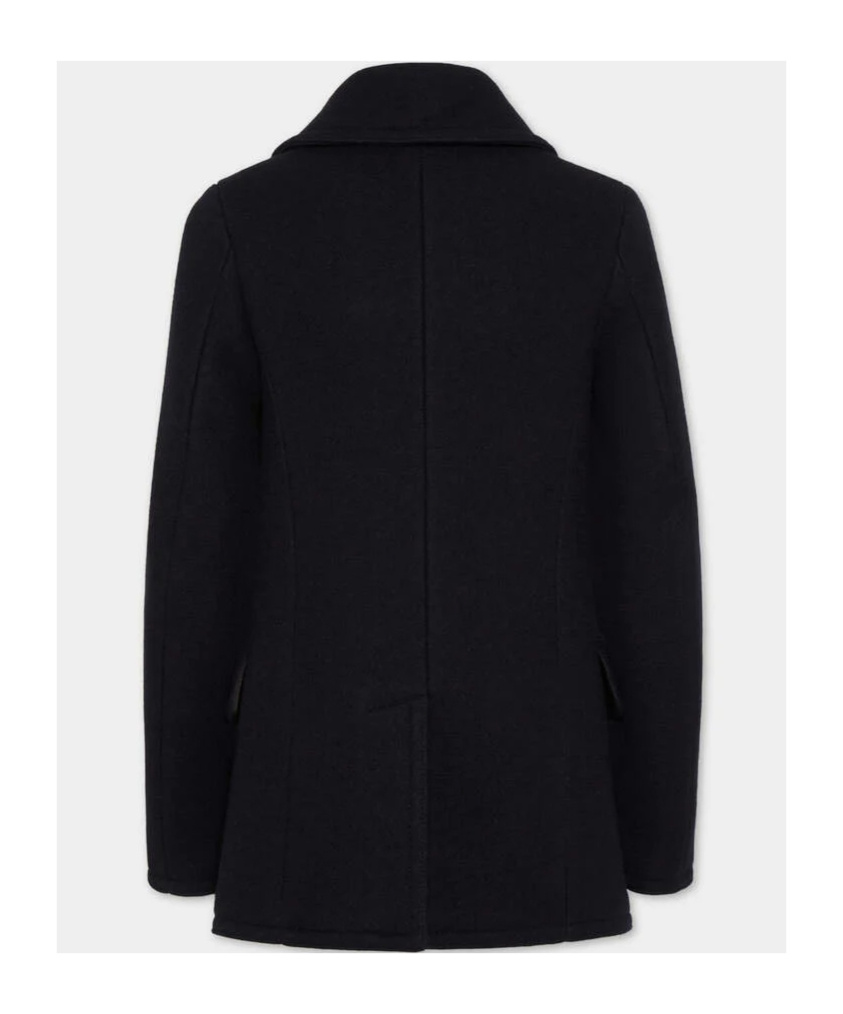 Dsquared2 Dean Peacoat In Black