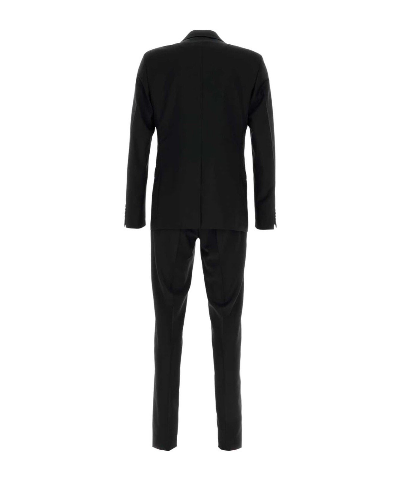 Prada Completo In Misto Lana Nera  Uomo In Black