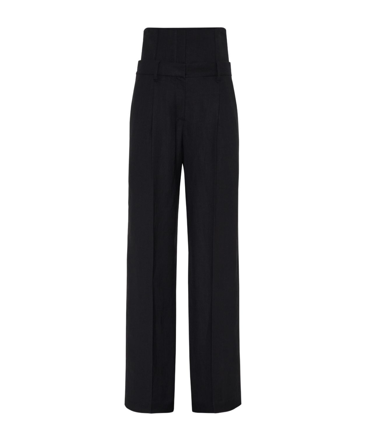 Brunello Cucinelli High-waisted Tailored Trousers In Black