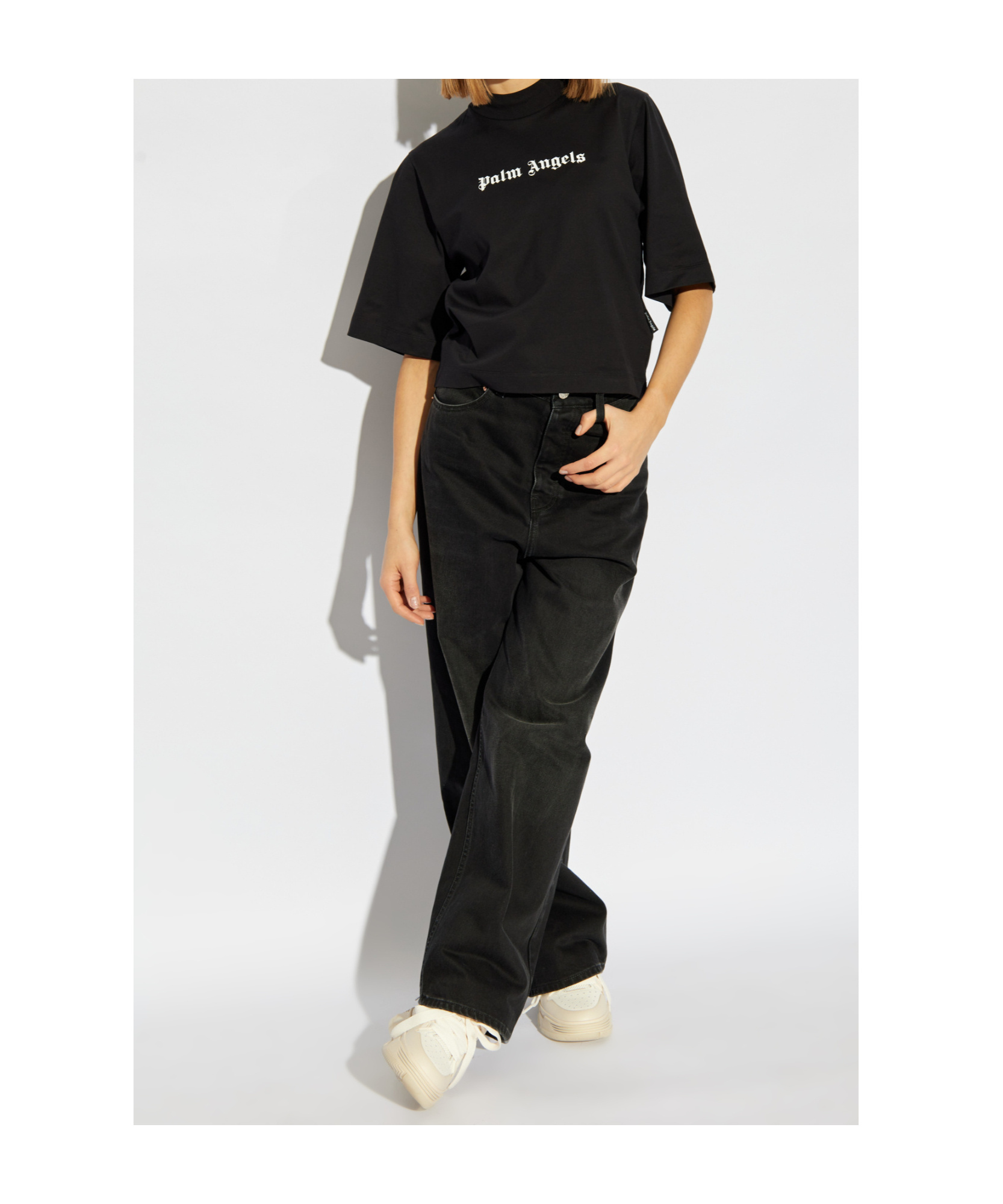 Palm Angels Cotton T-shirt In Black