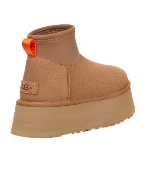 Ugg Biscuit Suede Classic Mini Dipper Ankle Boots In Chestnut