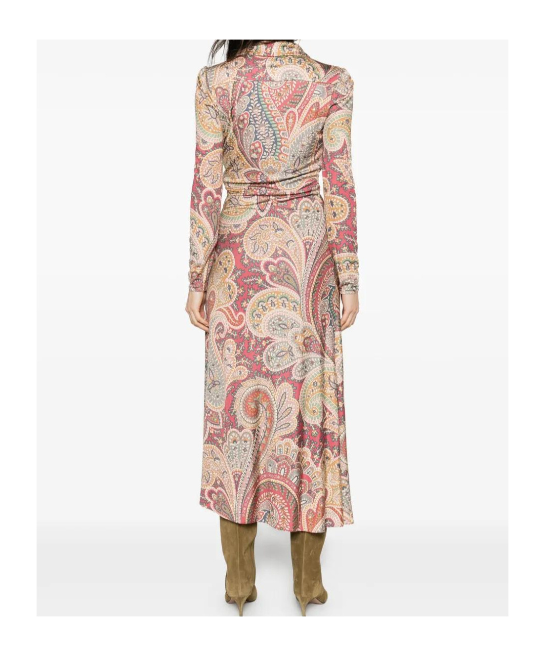 Etro Paisley Print Wrap Dress In Multi