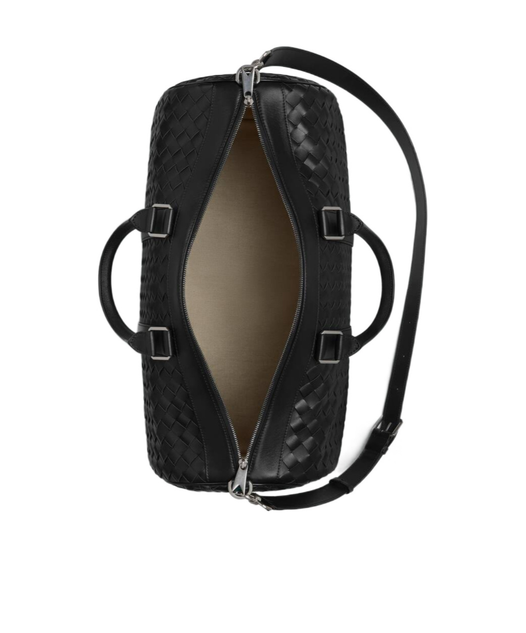 Bottega Veneta Sac De Voyage Intrecciato Moyen Format In Black