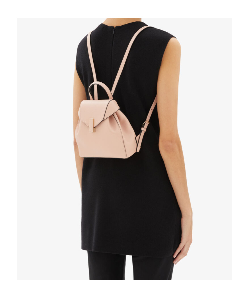 Valextra Iside Mini Leather Backpack In Pink