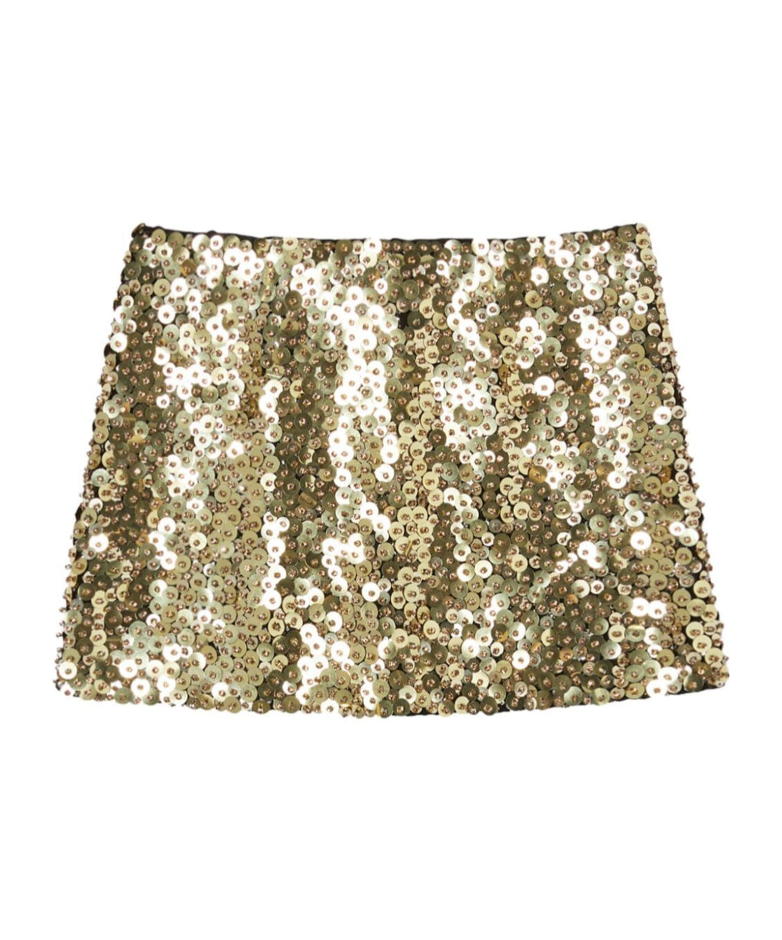 Pinko Sequinned Mini Skirt In Nude