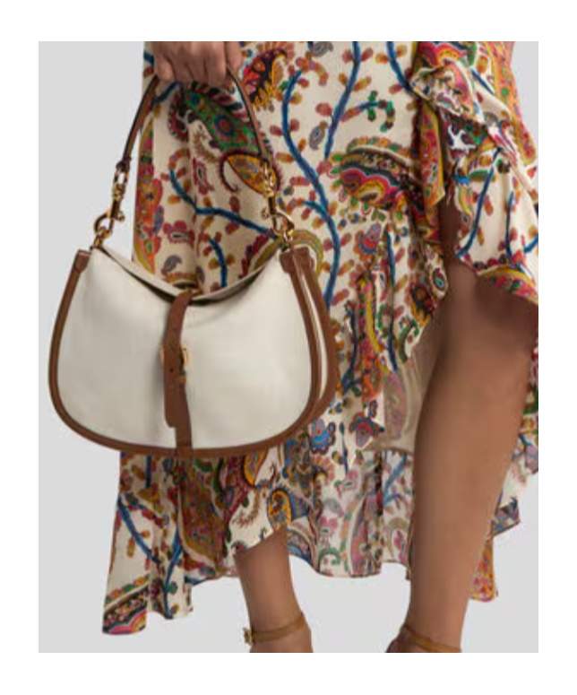 Etro Medium Pony Shoulder Bag In White
