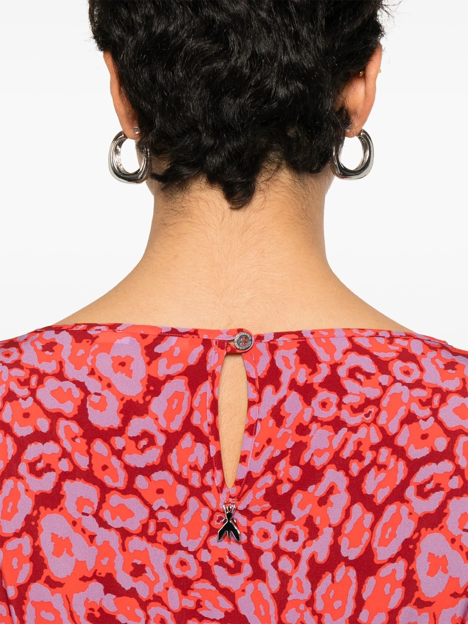 Patrizia Pepe Printed Midi Dress In Pink