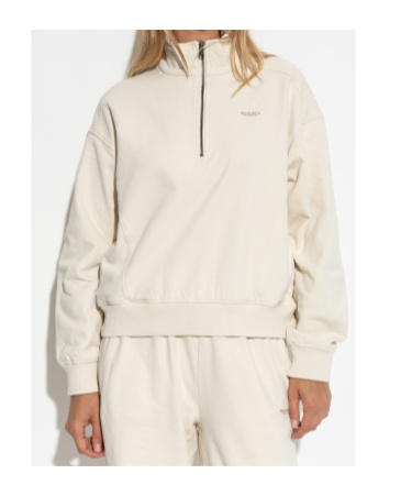 Woolrich Mock-neck Zip-up Sweatshirt In Neutral