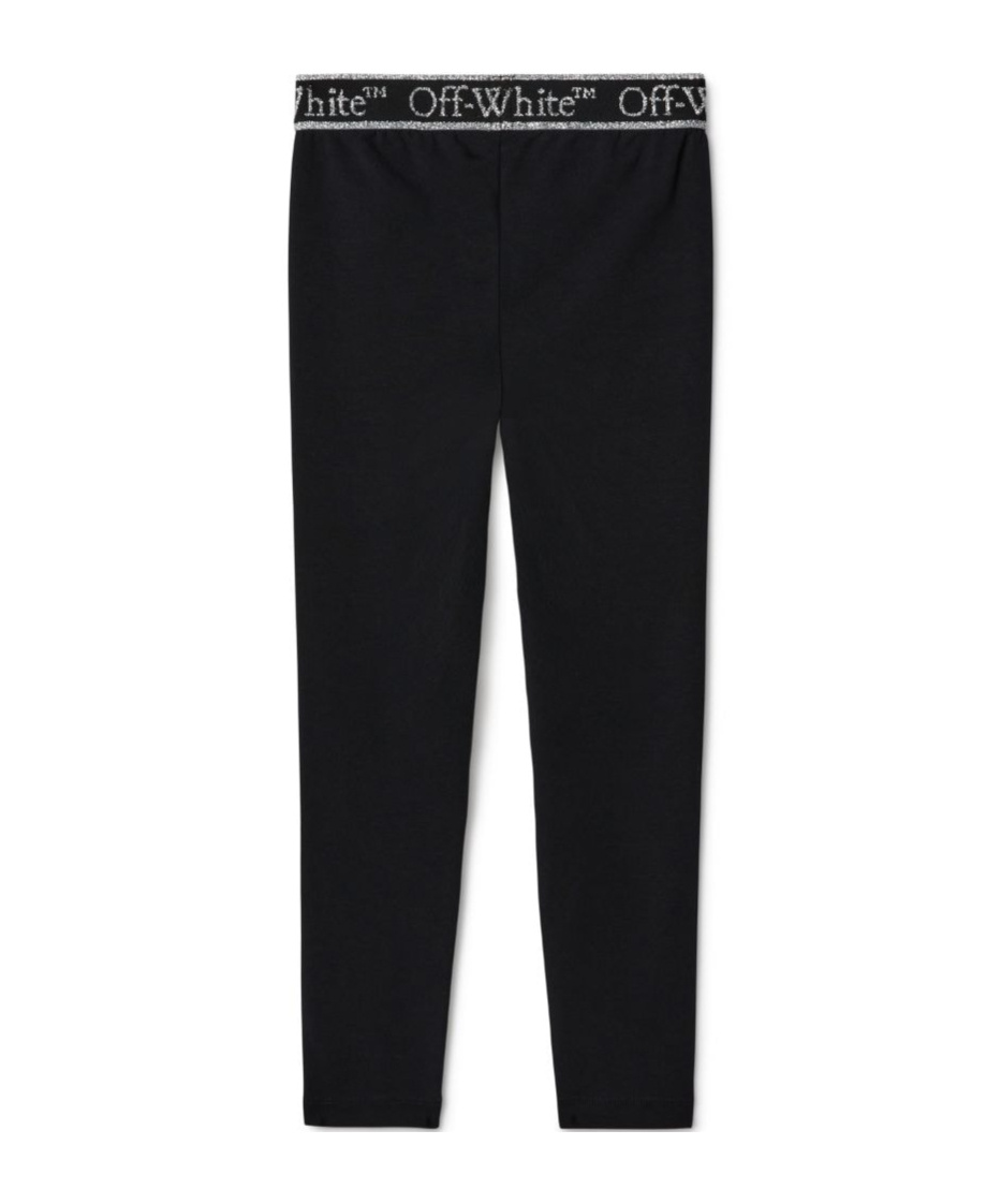 Off-white Bookish Logo Band Leggings In Black