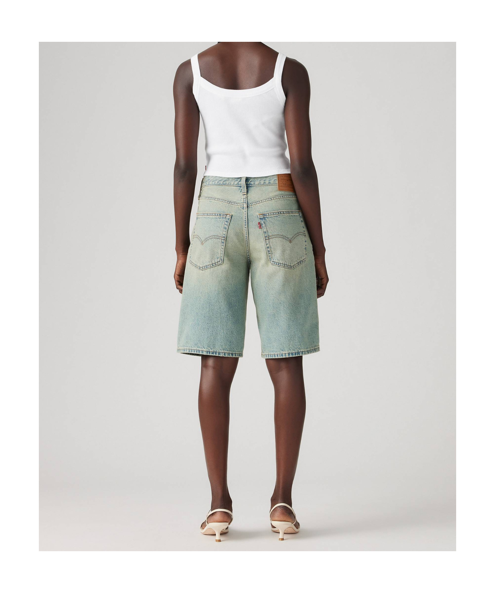 Shop Levi's Baggy Dad Women's Jorts In Gray