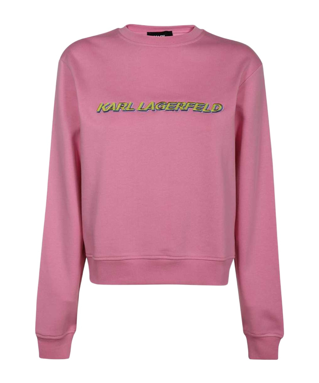 Karl Lagerfeld Woman Sweatshirt Pink Size S Organic Cotton In Pink