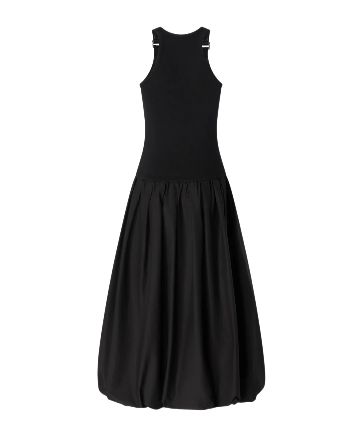 Pinko Balloon Skirt Midi Dress In Black