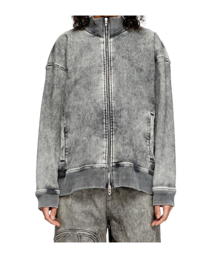 Shop Diesel D-carly-s Sport Jacket In Gray