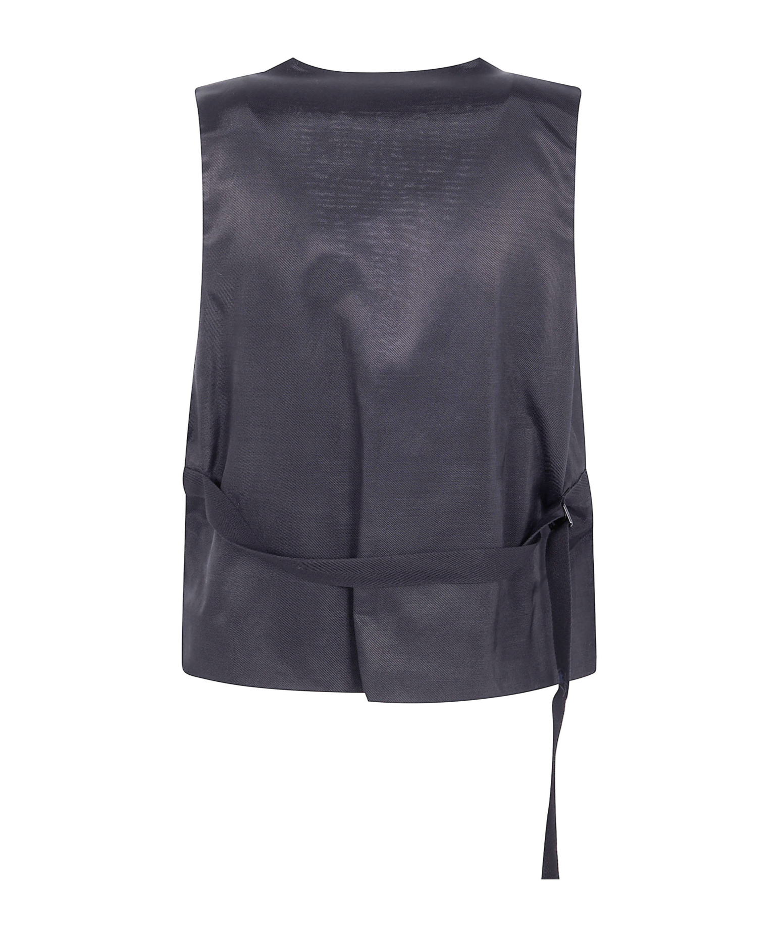 Ann Demeulemeester V-neck Vest In Blue