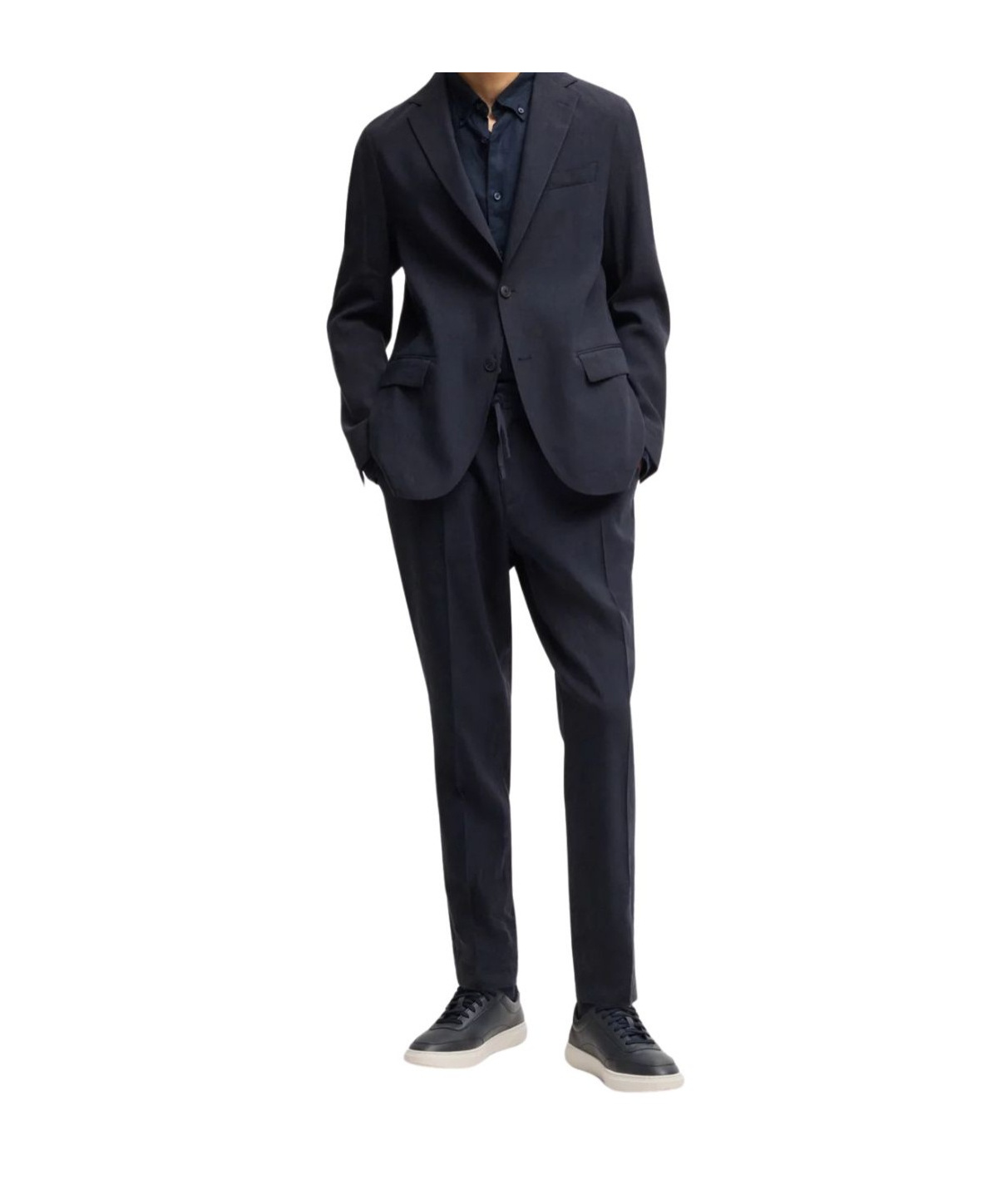 Hugo Boss Slim-fit Suit In A Performance-stretch Wool Blend In Blue