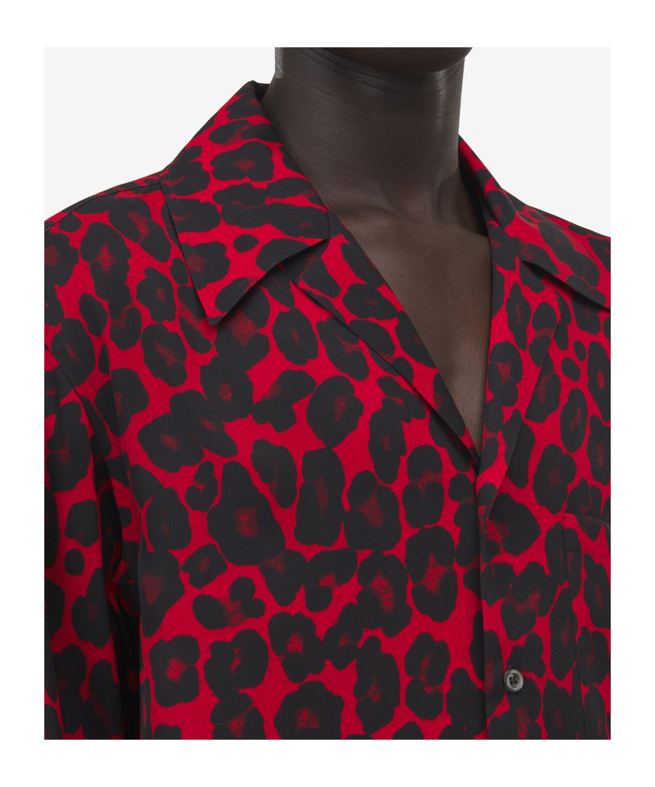 Alexander Mcqueen Leopard-print Shirt In Black