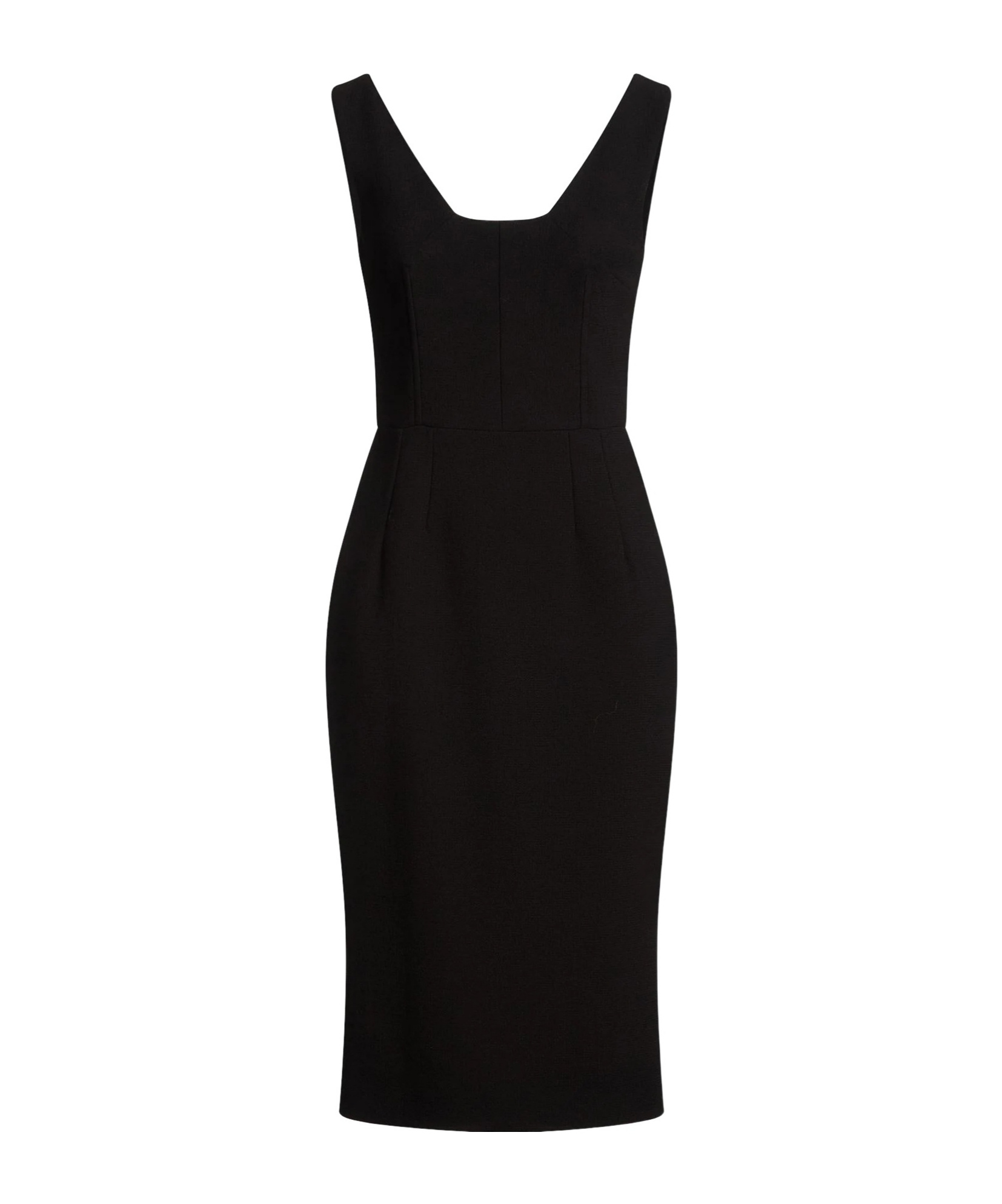Dolce & Gabbana Bodycon Wool Dress In Black