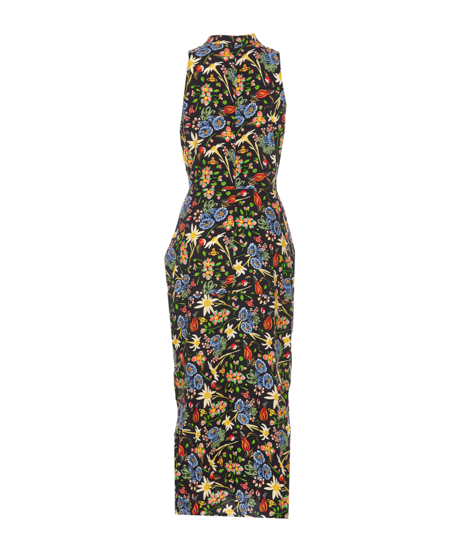Vivienne Westwood Sleeveless Cj Midi Dress In Black