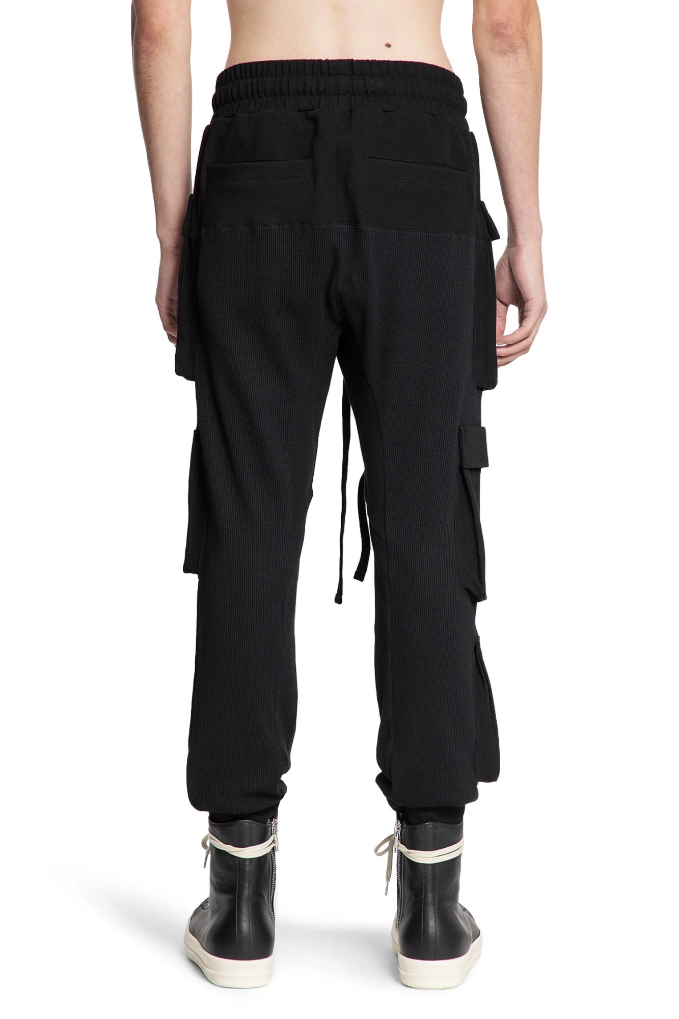 Thom Krom Cotton Jersey Hoodie With Hand Gaiters In Black