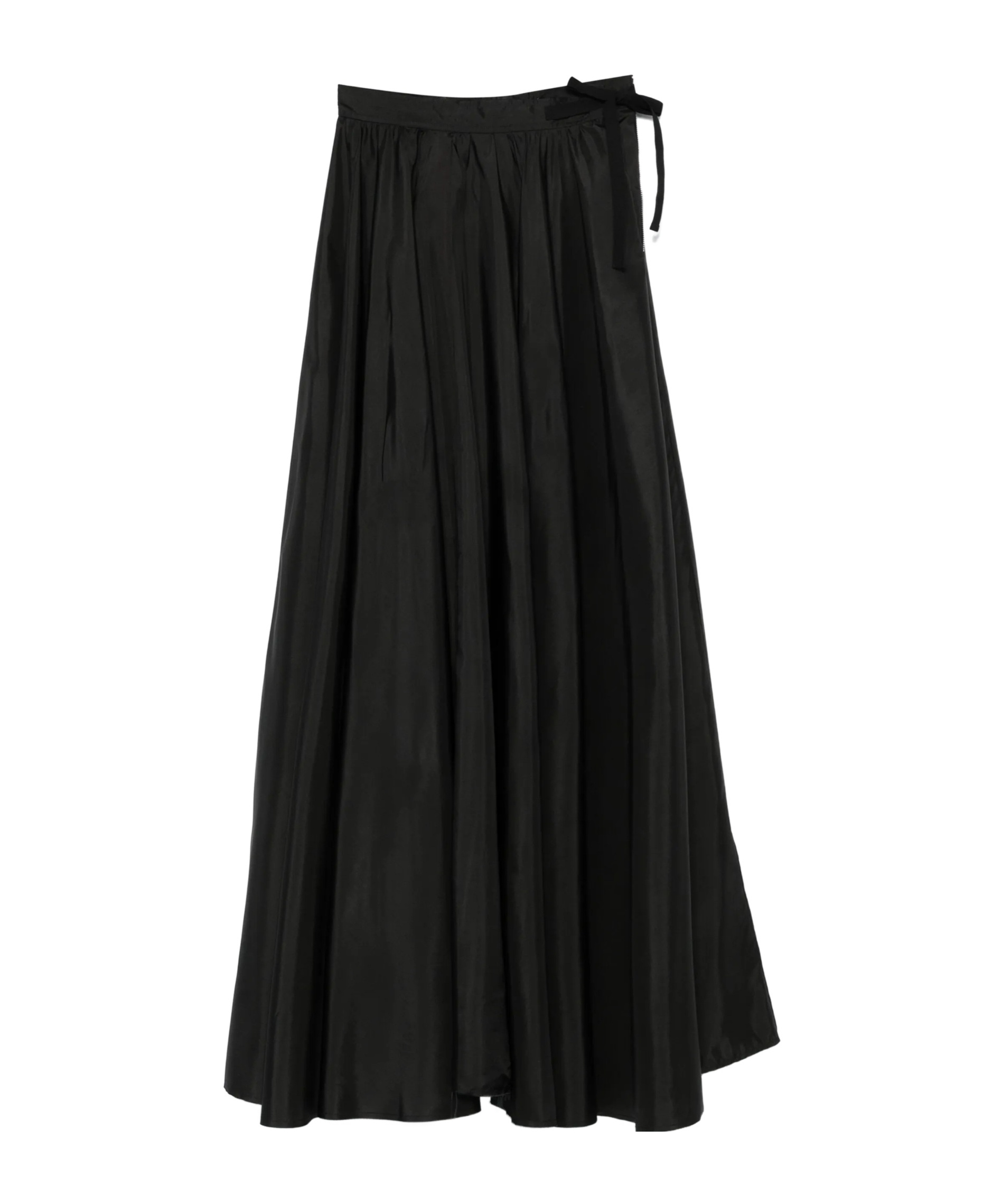 Mm6 Maison Margiela Taffeta Maxi Skirt In Black
