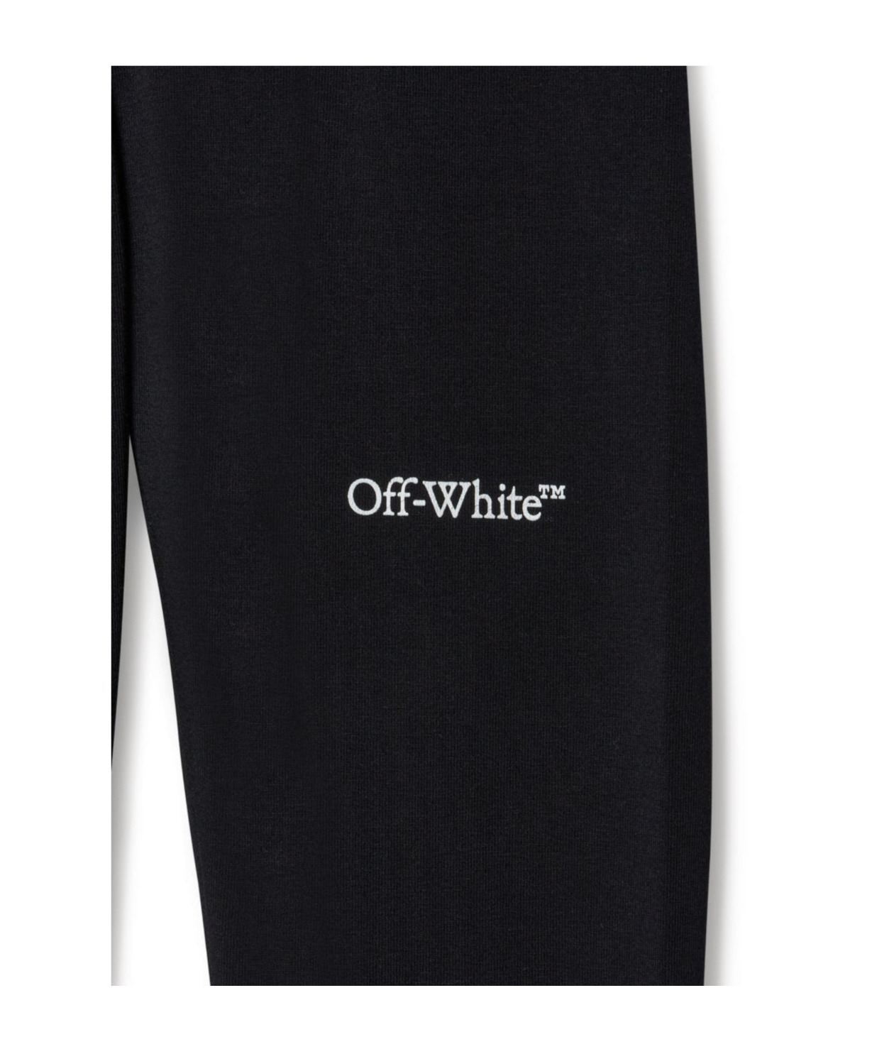 Off-white Bookish Logo Band Leggings In Black