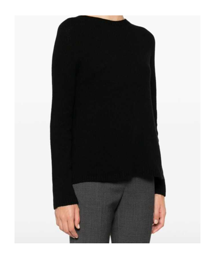 Max Mara Long-sleeved Sweater In Black