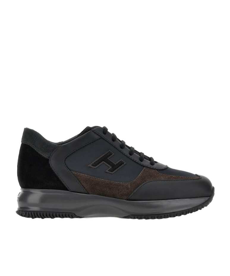Hogan Men's Interactive H Sneakers In Black