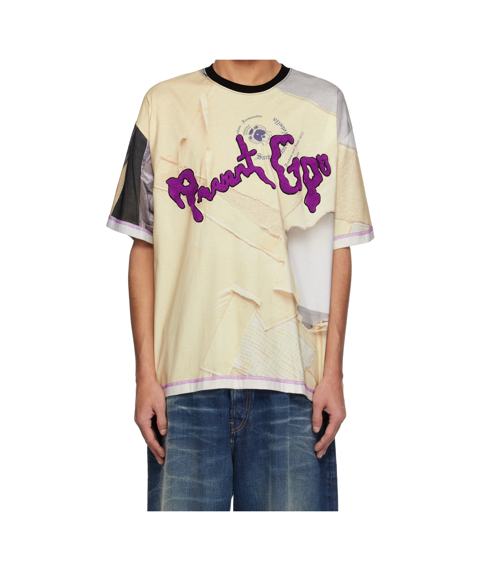 Perks And Mini Beige Martine Syms Edition 'she Mad' Specialty T-shirt In Nude