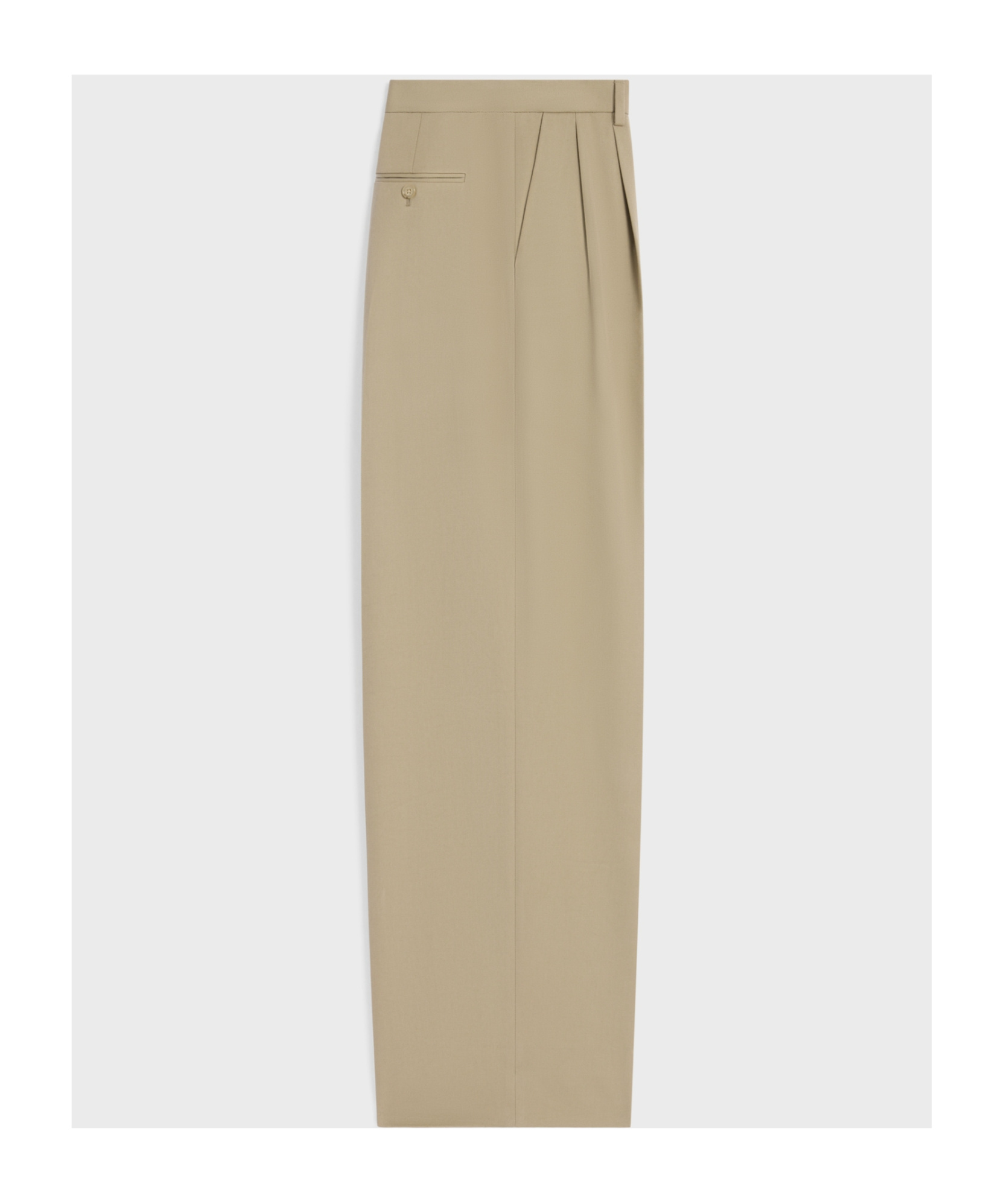 Celine Pleated Trousers In Cotton And Wool Gabardine In Neutral