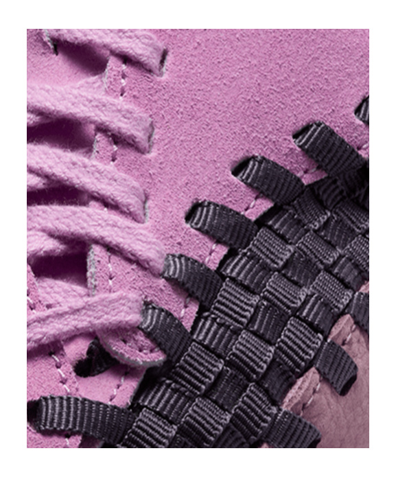 Nike Woven Footscape Sneakers Featuring Asymmetrical Lacing In Black