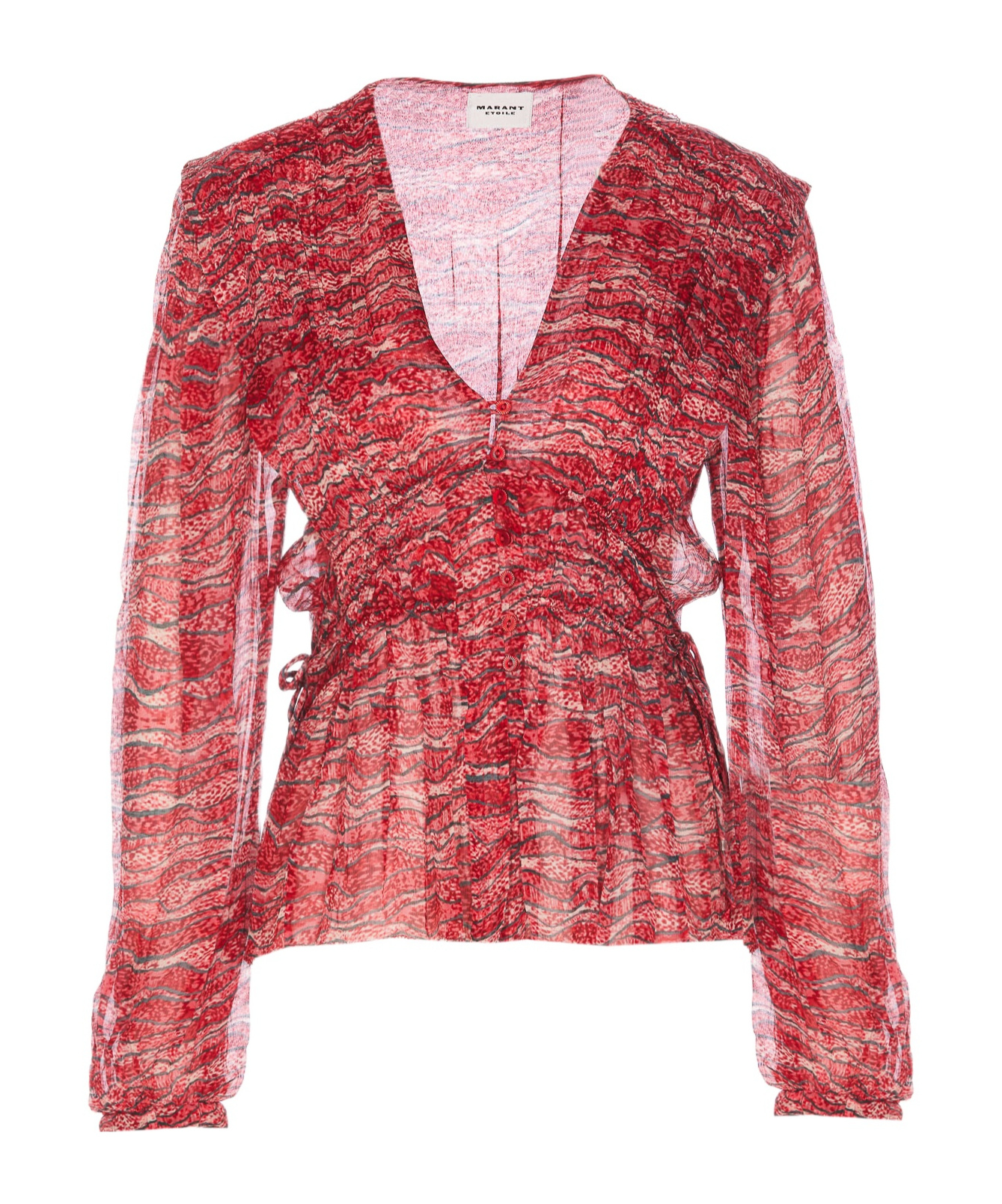 Shop Isabel Marant Étoile Axeline Blouse In Red