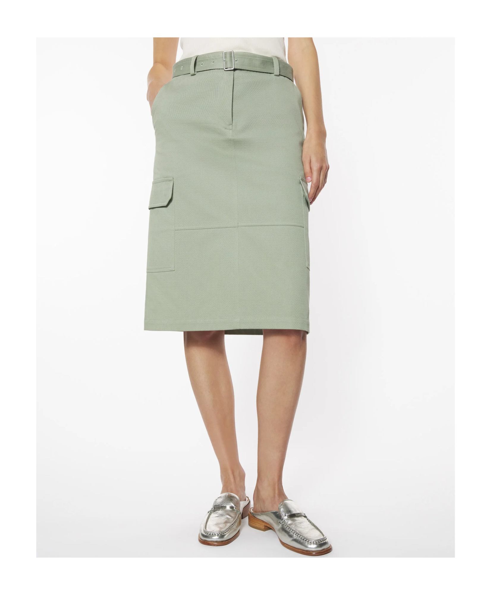Maison Kitsuné Belted Utility Skirt