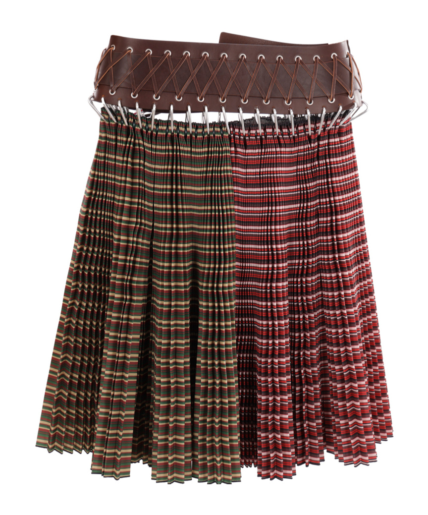 Chopova Lowena June Carabiner Midi Skirt In Multicolor