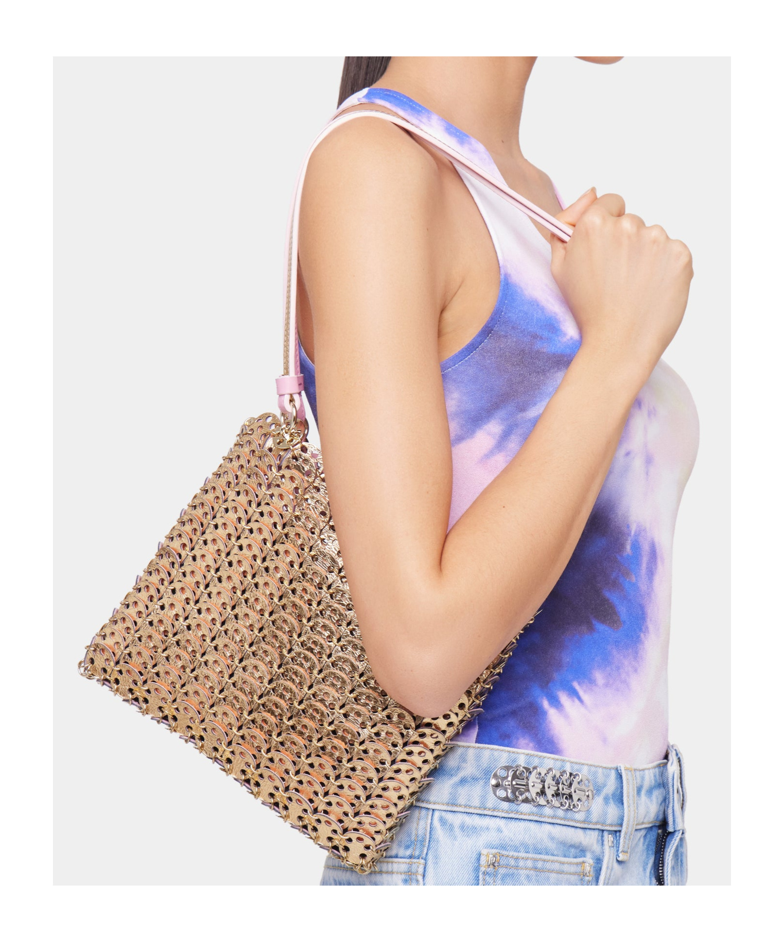 Rabanne Reversible Shoulder Bag 1969 In Pink/gold