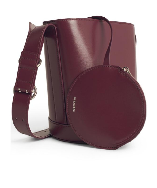 Jil Sander Cannolo Bucket In Red