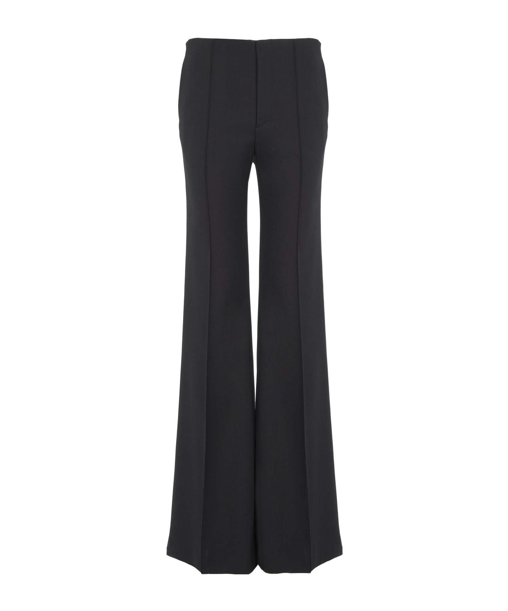 Chloé Black Pants With High Waist And Wide Leg In Viscose Blend Stretch Woman In Black